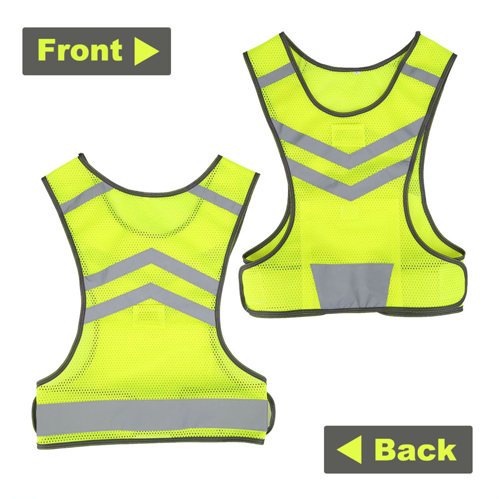 Reflective Vest Cycling - High Visibility Adjustable Reflective Safety Vest