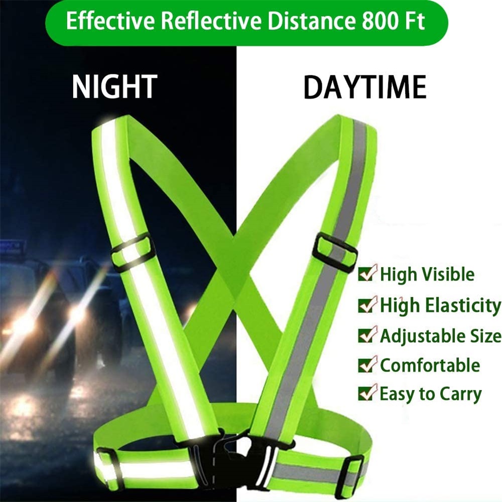 Cycling Commuter Jacket - Reflective Straps Night Work Security Running