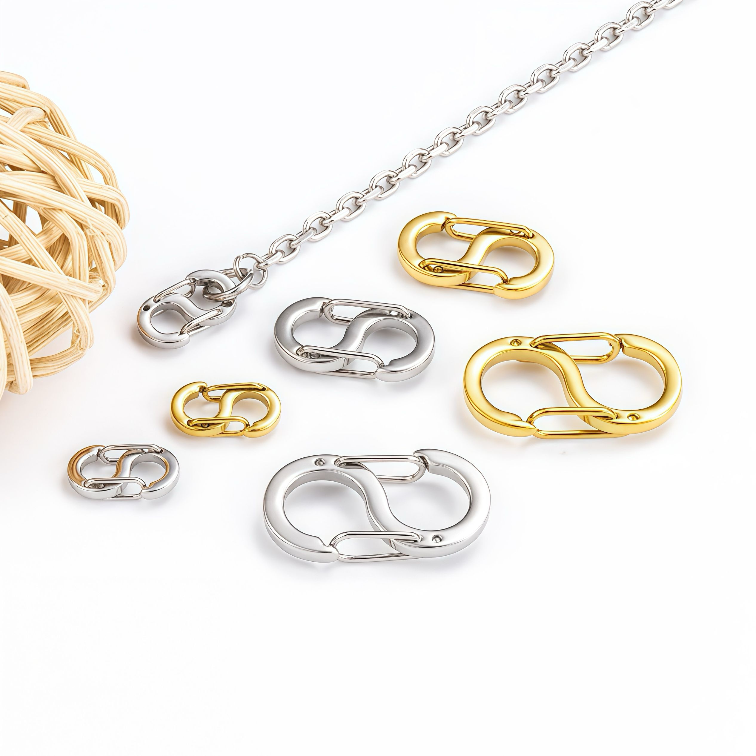 Chain Lock Combination - Super Mini 304 Stainless Steel Keychain