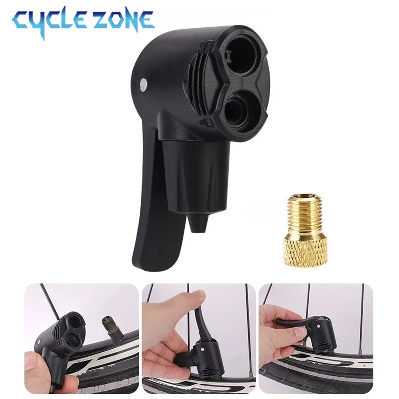 Cycling Zones - 1/2/3/4/5PCS Bicycle Inflation Nozzle Dual Head