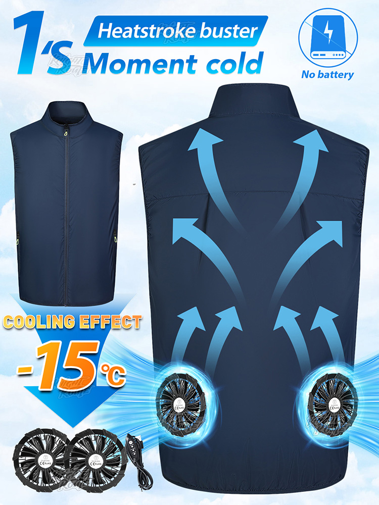 Cycling Commute Clothes - Fan Vest Wearable Cooling Air-conditioned Clothes