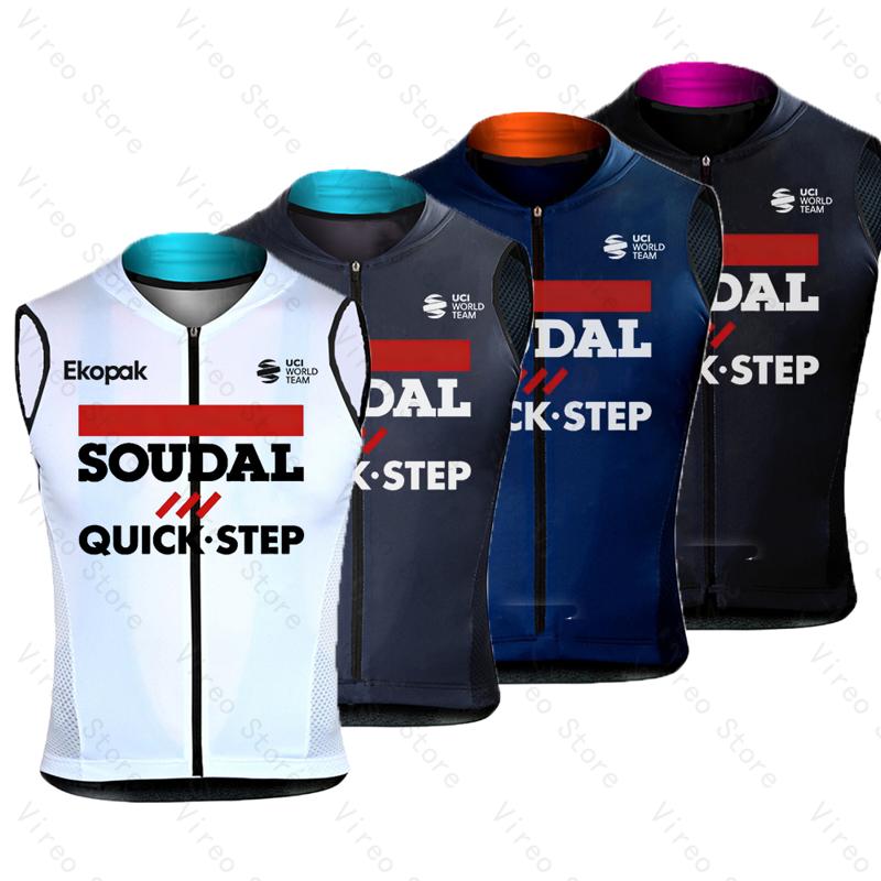 Reflective Vest Cycling - Soudal Quick-Step Cycling Vest Summer Windproof
