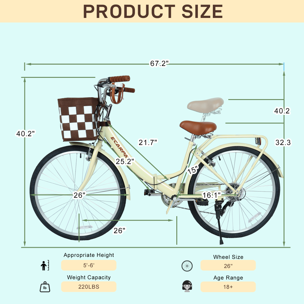 A26285B 26 Inch Folding City B - Commuter Biking 评论和价格