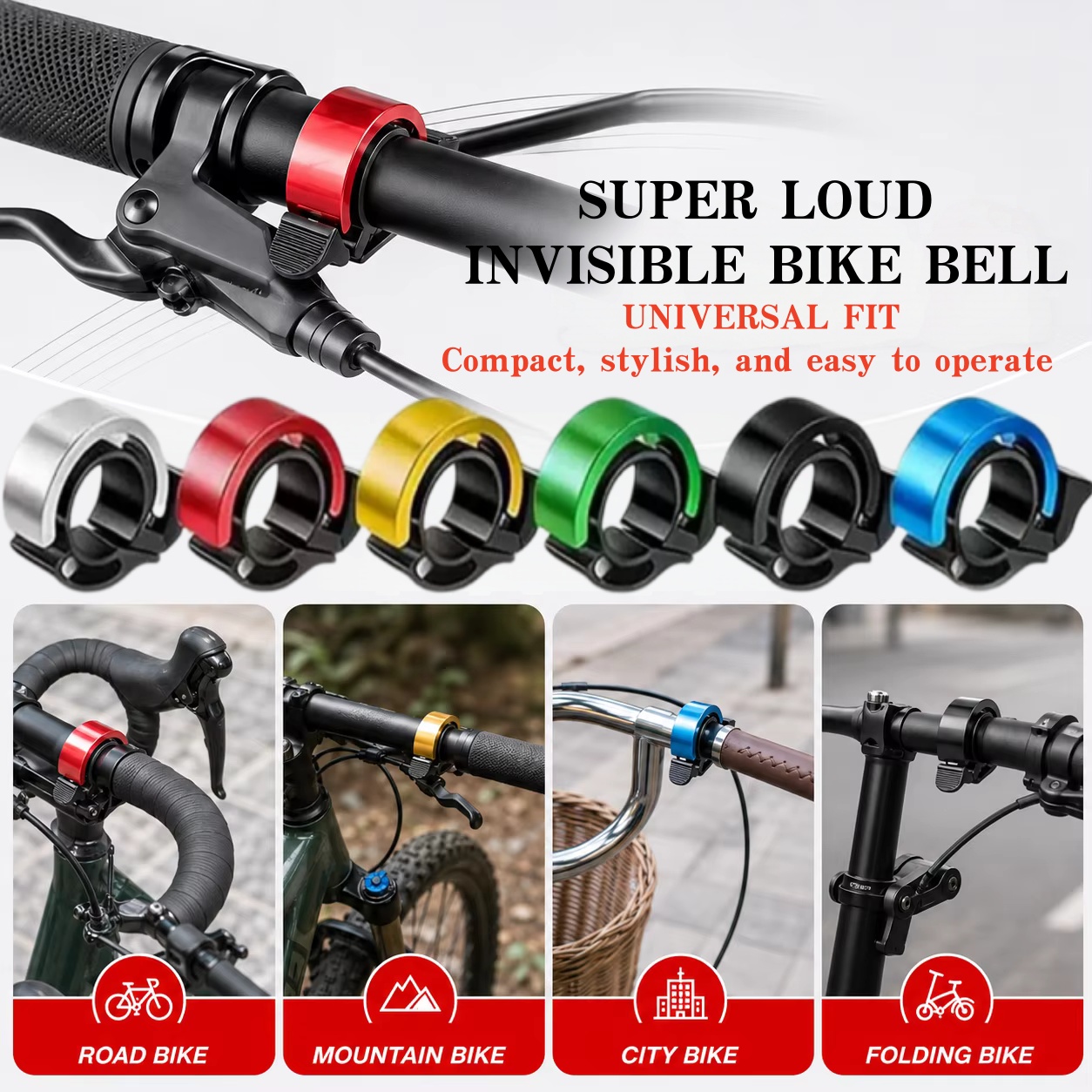 Alloy Bike Bell Loud Clear Sou - Bell Handlebar Ring 评论和价格