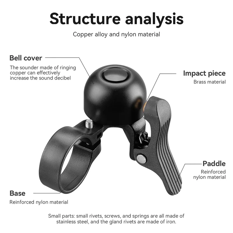 ROCKBROS Mini Bicycle Bell Roa - Bell Handlebar Ring 评论和价格