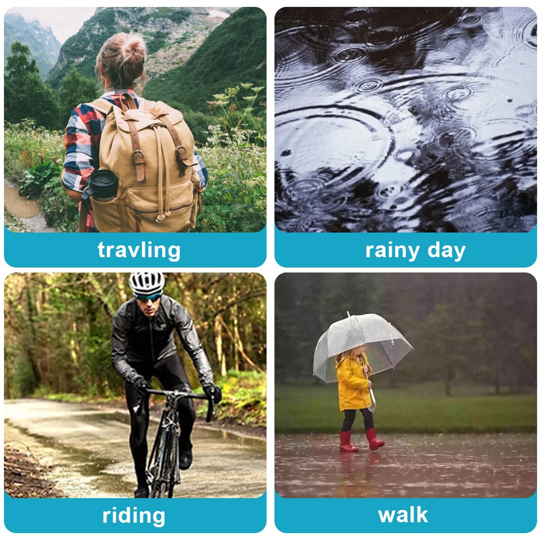 Adult Waterproof Raincoat Ponc - Cycling Commuter Rain Gear 评论和价格
