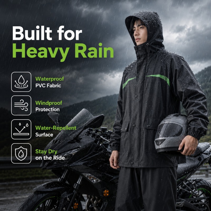 Unisex 2-Piece Waterproof Cycl - Cycling Commute Jacket 评论和价格