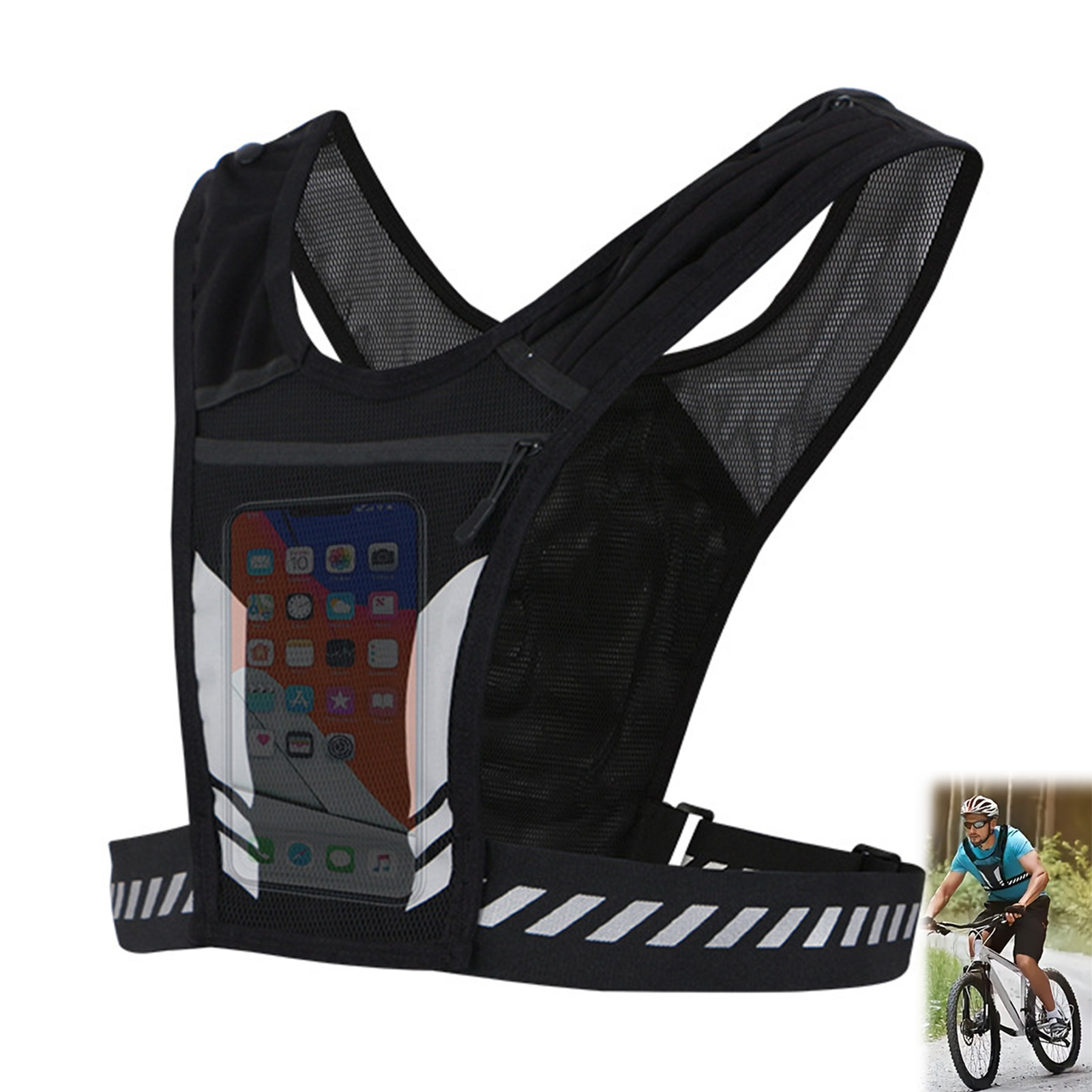 Sport Vest Phone Bag Reflectiv - Reflective Vest Cycling 评论和价格
