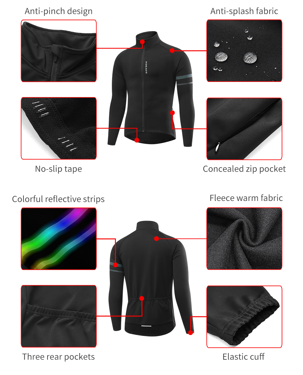 WOSAWE Men'sThermal Winter Cyc - Cycling Commuter Jacket 评论和价格